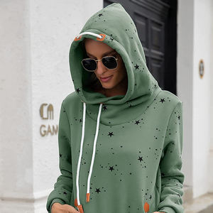 Sudadera con capucha para mujer, ropa para correr, de sublimación, simple, hecha a medida, venta al por mayor - Product Image 6