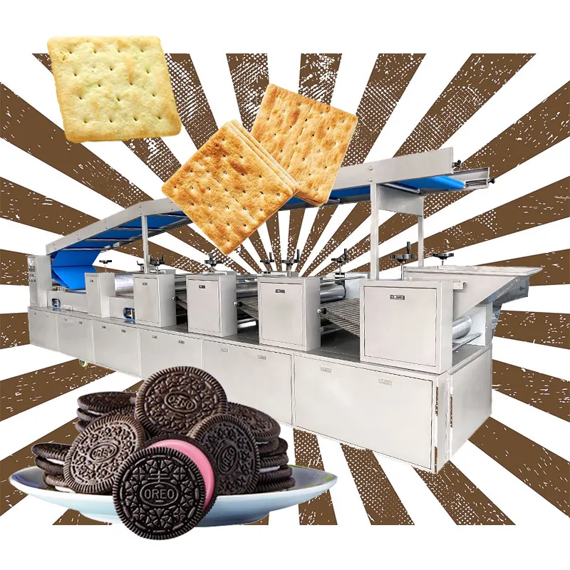 Commerciële Oreo Melkcrème Biscuit Knapperige Koekjesdeegbreker Harde En Zachte Koekjesmachine