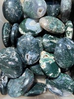 Pierre de Palmier en Agate Mousse Naturelle de Haute Qualité, Sculptée à la Main, Ovale, pour Guérison Reiki, Pierre Précieuse en Gros, Décoration Feng Shui pour la Maison