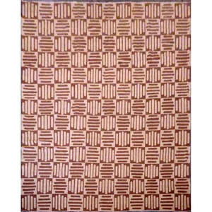 Tapis de Peshawar et de Khotan noué à la main, unique en son genre, 8'11 x 10'11 Pes_Kho_300 - Product Image 1