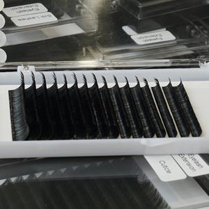 ขนตาปลอมแบบแบนขนตาปลอมแบบเกาหลีมีเส้นใย PBT แบบเกาหลี - Product Image 3