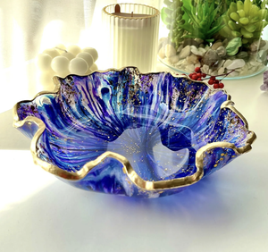 Bol à salade en résine écologique fait à la main de qualité supérieure, bols à fruits, va au lave-vaisselle, pour la décoration du salon - Product Image 1