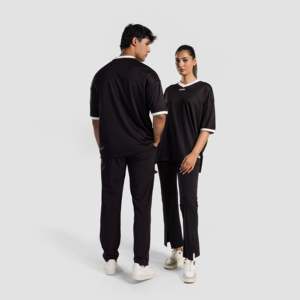 Unleashed Youth Jersey Set High Quality Polyester Sublimation and Printed Techniques Top and <b>Pant</b> Shirts in <b>Black</b> XL Size - Product Image 1