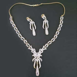 ชุดสร้อยคอทองเหลืองประดับเพชรชุด FBP0017-Exquisite เครื่องประดับชั้นดีจากอเมริกา - Product Image 1