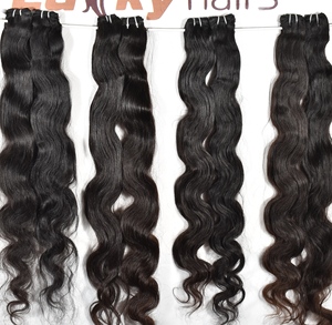 Extensions de cheveux humains bruts 100% naturels, ondulés (Bodywave), bruts brésiliens, provenant d'un seul donneur, avec double trame cousue à la machine, prix usine de gros - Product Image 6