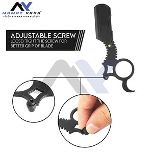 Maquinilla de afeitar profesional de borde recto para hombre, maquinilla de afeitar profesional de un solo anillo compatible con barbero - Product Image 2