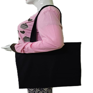 Sac fourre-tout en coton biologique 100% Logo personnalisé Grande capacité Écologique Réutilisable Fermeture à glissière Emballage en boîte Supermarché Shopping - Product Image 1