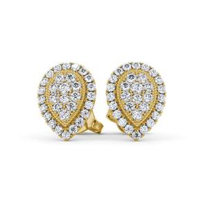 2024 élégant nouveau créateur de bijoux en gros grappe coupe ronde laboratoire cultivé diamant boucles d'oreilles mariage mariée boucle d'oreille pour les femmes - Product Image 5