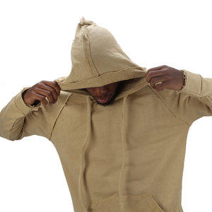 Sudadera con capucha para hombre, 100% algodón, corte largo, dobladillo curvo, cremallera completa, estilo urbano, logotipo personalizado, OEM, venta al por mayor - Product Image 3