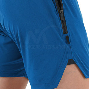 High Street Style Men's Running Shorts Transpirable Secado rápido Personalizado Cintura media Algodón Ecológico Patrón sólido OEM En stock - Product Image 6