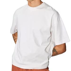 OEM personalizado 230 GSM 85% algodón 15% poliéster mezcla camisetas bordado personalizado camiseta suave mezcla poliéster camiseta - Product Image 6