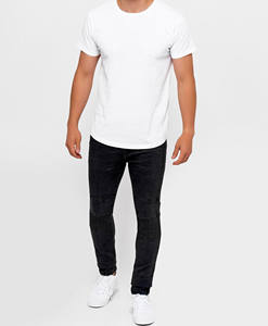 กางเกงยีนส์สไตล์วินเทจขาดๆ ผ้าฝ้าย 100% แฟชั่นผู้ชายทรงขากว้าง แต่งผ้าปะติด ไซส์ใหญ่ - Product Image 1