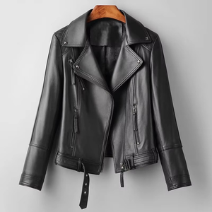 เสื้อแจ็คเก็ตนักแข่งแขนยาวทรงสลิมหนังแท้สำหรับผู้ชาย ระบายอากาศได้ดี คุณภาพสูง - Product Image 1