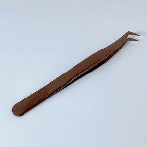 แหนบถอนขนตาพลาสม่าสีโรสโกลด์แหนบหนีบขนตาแบบตรงและโค้งงอ - Product Image 6
