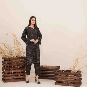 Vestido de mujer paquistaní Salwar Kameez Trajes indios de tres piezas con bordado de Tawakkal Vol EMEL Ropa de India y Pakistán - Product Image 5