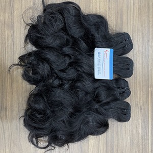Cabello crudo Cabello vietnamita de alta calidad Onda natural Color negro natural Cabello crudo dibujado Doble - Product Image 2
