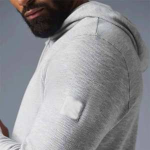 2026 Customize Plain <b>Grey</b> Color <b>Men's</b> <b>Hoodies</b> 100% Cotton Fabric Kangaroo Pockets Drop Shoulder Plus Size <b>Hoodies</b> For Winter Use - Product Image 2