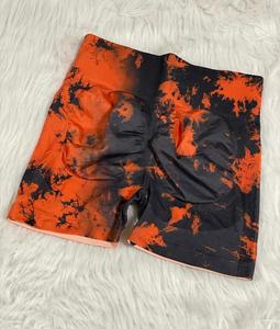 Shorts de sport personnalisés pour femmes, pantalons de sport en nylon spandex à taille haute élastique avec motif solide, tailles personnalisées - Product Image 6