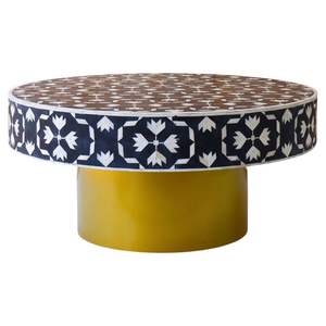 Consola con incrustaciones de hueso hecha a mano india de lujo más recomendada, taburete tradicional personalizado, mesa auxiliar para sala de estar, moda - Product Image 3