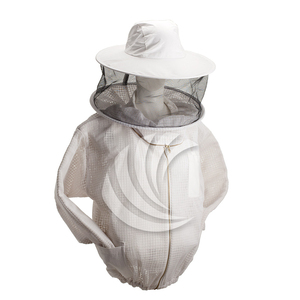 Combinaison d'apiculture de protection de qualité supérieure, veste ventilée avec voile à capuche ronde et fermeture éclair, pour débutants et apiculteurs professionnels - Product Image 1