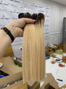 Venta al por mayor Extensiones de cabello humano virgen vietnamita Tejido recto estirado doble para mechones de cabello de materia prima de color degradado - Product Image 3