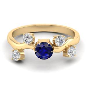 Anillos de Compromiso de Plata de Ley 925 con Moissanita y Zafiro Azul, Diseño Personalizado, Certificados por REYES GRA - Product Image 6