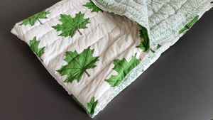 Cobija de Algodón Jaipuri con Estampado Floral, Reversible, para Cama - Product Image 6