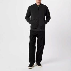 Blouson aviateur Letterman à logo personnalisé pour hommes et femmes vente en gros de vestes en laine noire foncée de qualité supérieure avec cuir - Product Image 6