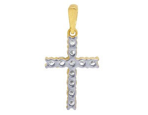S925 Sterling Silver D VVS <b>White</b> Moissanite Diamond <b>Cross</b> Pendant Necklace For Men Women - Product Image 4