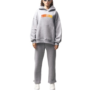 Conjuntos de chándales 2025 de alta calidad, chándal de algodón de gran tamaño para mujer, chándal de algodón 100%, ropa larga de invierno de talla grande - Product Image 1