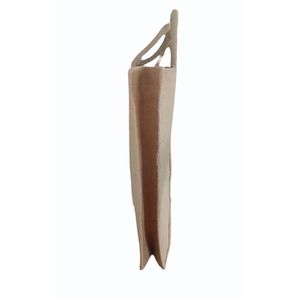 Medium-Sized Jute & Canvas Tote Hand <b>Bags</b> Eco-Friendly Custom Printed Zipper Closure with <b>Long</b> Rope or Cotton Handle for Gift - Product Image 2