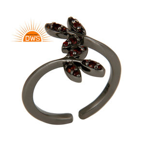 Anillo ajustable de piedras preciosas de granate Natural de plata de ley más vendido, joyería personalizada para mujer, regalo para ella - Product Image 1