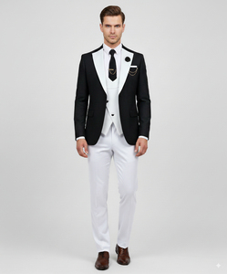 Costume d'affaires tendance, robe de marié, costume de mariage, 3 pièces, vêtements pour homme élégant, couleur et taille personnalisées, haute rue - Product Image 1