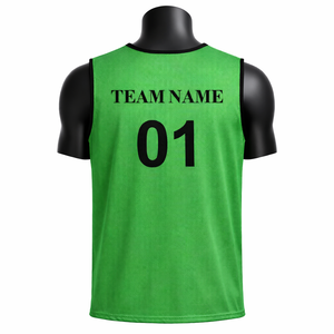 Custom Soccer <b>Training</b> <b>Bib</b> Mesh Practice Vest Pinnies Quick Dry Breathable With Name Number Printing OEM ODM Wholesale - Product Image 2