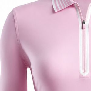 Polo Sublimado a Rayas Blancas y Negras para Mujer, Manga Corta, Estilo Deportivo, Cómodo para Golf y Actividades al Aire Libre - Product Image 5