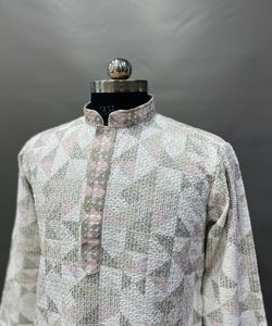 DISEÑADOR RAYÓN IMPRESIÓN DIGITAL KURTA PAYJAMA WEDDING WEAR PRECIO AL POR MAYOR PRECIO PRENDA ÉTNICA - Product Image 3