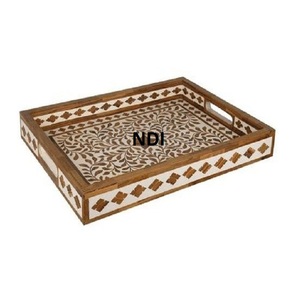 Vaisselle au design moderne, plateau en bois pour la restauration, plateau décoratif en bois massif de style classique - Product Image 1