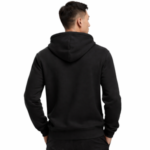 Sudaderas con Capucha Extra Grandes Personalizadas para Hombre, Color Negro, Marca Privada, Ropa Urbana, Felpa Gruesa, OEM, Venta al por Mayor, Estilo Urbano Estadounidense - Product Image 3