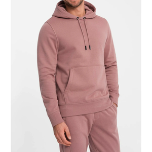 Sweat-shirt à capuche en coton pour homme, couleur unie, pull décontracté avec poche, coupe classique, vêtements d'automne - Product Image 1
