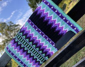 Western Show Horse Saddle Blanket Diseño de Nueva Zelanda Manta de sillín de lana hecha a mano Top Wool Saddle Pad Size - Product Image 5