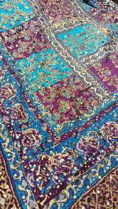 Nuevo diseño de lujo indio Banjara chales antiguo hecho a mano 100% seda pesado espejo trabajo bordado mujeres étnico largo todas las estaciones - Product Image 5