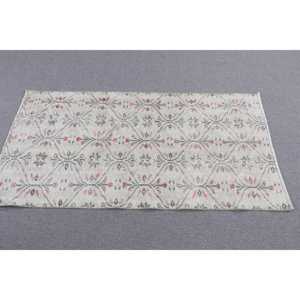 พรมตุรกี, พรมขนาดเล็ก 2.6x5.1 ฟุต, พรมขนสัตว์สีเทาแดง - Product Image 3