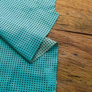 Cuir perforé Aqua à trous carrés Disponible en 1 à 22 pieds carrés Commandez des produits en cuir. - Product Image 2