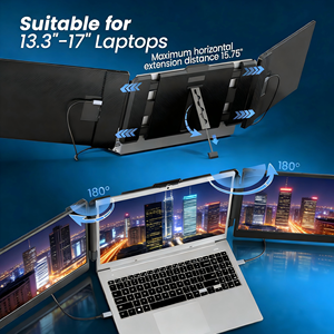 Monitor Portátil LCD de 14 Pulgadas con Entrega Rápida, FHD 1080P IPS, Pantalla Triple, USB Plug-Play, Altavoz Integrado, Extensor de Pantalla para Laptop - Product Image 5