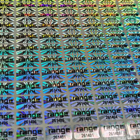 Film PET holographique argenté personnalisé, étanche, anti-contrefaçon, inviolable, avec numérotation par paire, impression de logo personnalisée et forme sur mesure