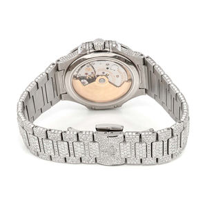 Reloj de Lujo Personalizado con Diamantes de Moissanita y Cristal de Cuarzo, Estilo Hip Hop - Product Image 6