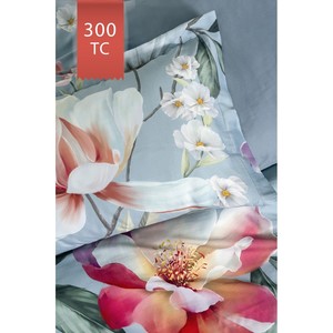Varol Royal Luxury Floral Satin Duvet <b>Cover</b> Set 300TC Double Duvet <b>Cover</b> King Size for Families-ESTVA Woven Technique - Product Image 1