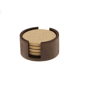 Sous-verres en bois avec support, 6 pièces, sous-verres en bois, ensemble de sous-verres pour Bar, cuisine, maison, appartement, noyer - Product Image 6