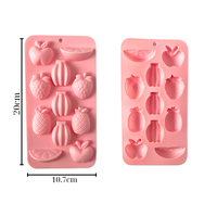 Moules à glaçons en gelée de silicone Moules à glaçons en forme de fruit Bonbons au chocolat Gummy 3D Silicone Fruit