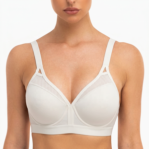 Sujetador Deportivo ROLEIN para Mujer, Negro, Cuello en U, Espalda Cruzada, Soporte Alto, Paneles de Malla, Diseño a Cuadros, Tejido Transpirable de Spandex/Nylon, para Yoga - Product Image 5